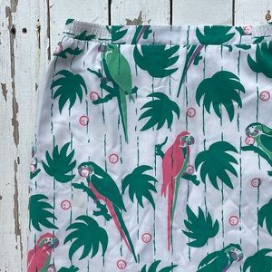 Rare Vintage Vested Gentress Pro Line Parrot Skirt
